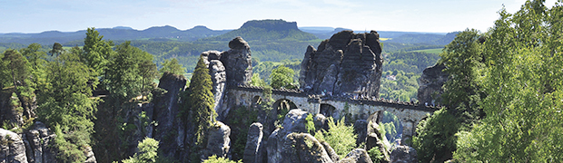 Blick zur Basteibrücke